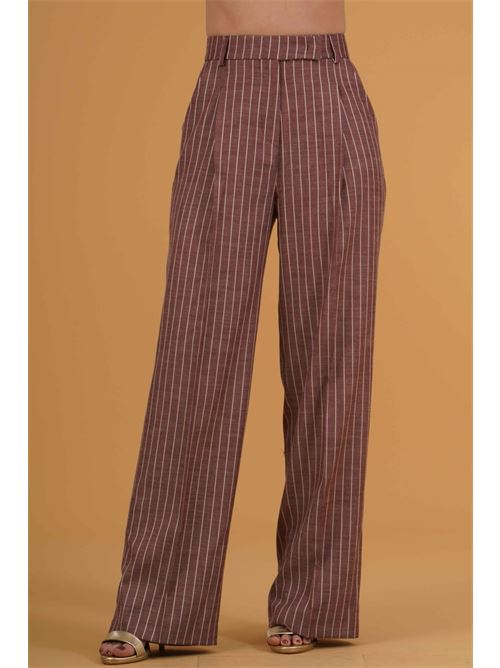 Pantalone gessato The First | MIRA 577/TFBORGOGNA