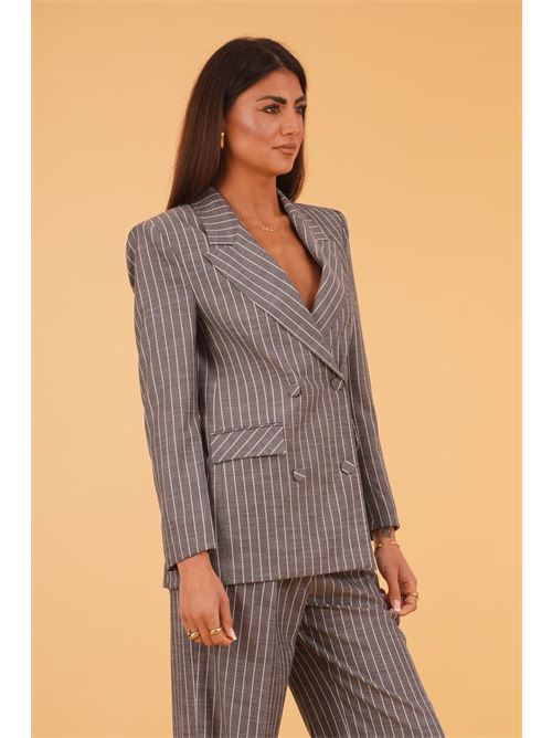 Giacca gessata The First | MIRA 750/TFBLU