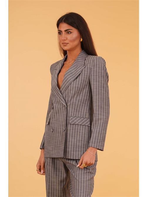 Giacca gessata The First | MIRA 750/TFBLU