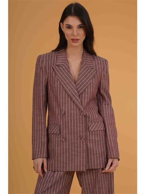 Giacca gessata The First | MIRA 750/TFBORGOGNA