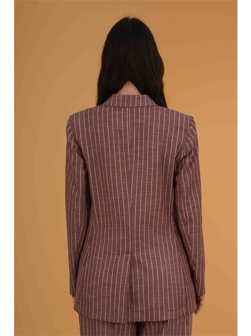 Giacca gessata The First | MIRA 750/TFBORGOGNA