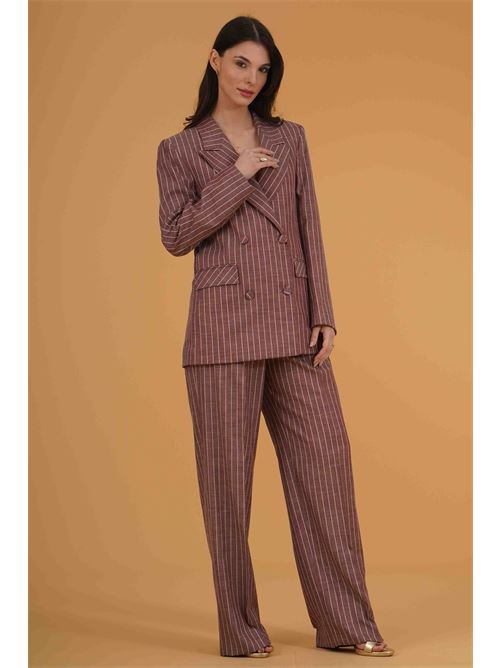 Giacca gessata The First | MIRA 750/TFBORGOGNA