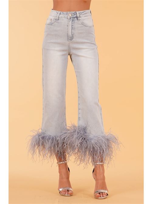Jeans Arcade con piume Twenty Fourhaitch | ARCADEDENIM CHIARO