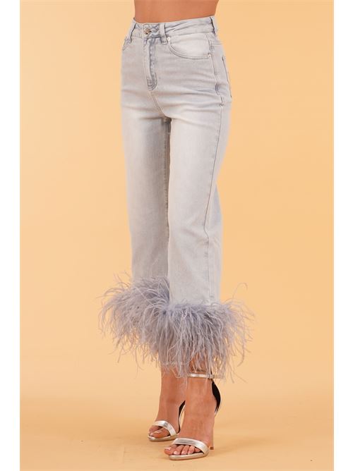 Jeans Arcade con piume Twenty Fourhaitch | ARCADEDENIM CHIARO