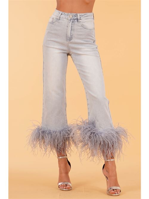 Jeans Arcade con piume Twenty Fourhaitch | ARCADEDENIM CHIARO