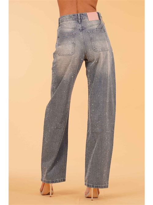 Jeans Charon con strass Twenty Fourhaitch | CHARONDENIM BLU