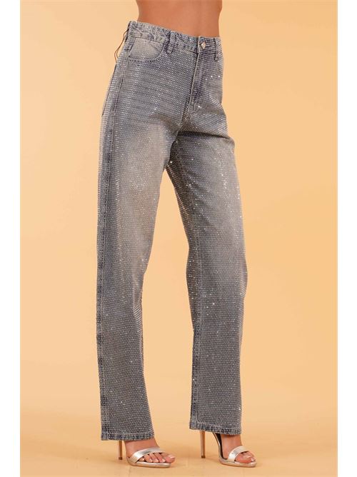 Jeans Charon con strass Twenty Fourhaitch | CHARONDENIM BLU
