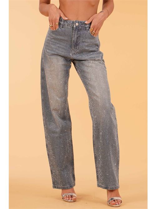 Jeans Charon con strass Twenty Fourhaitch | CHARONDENIM BLU