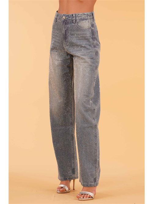 Jeans Charon con strass Twenty Fourhaitch | CHARONDENIM BLU