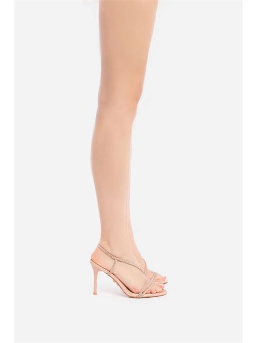 Sandalo cipria con trim gioiello Twenty Fourhaitch | FLAMENCOCIPRIA