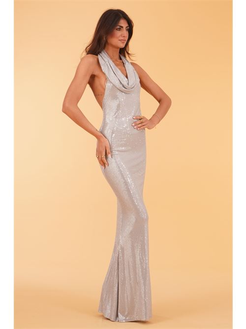 Abito lungo elastico con strass Twenty Fourhaitch | KEYARGENTO