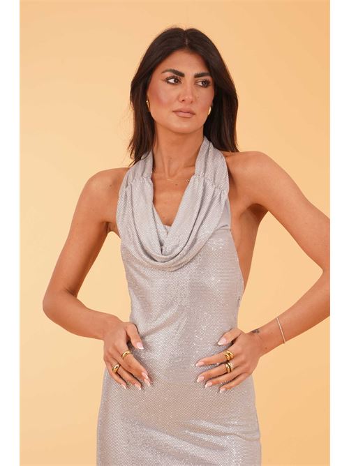 Abito lungo elastico con strass Twenty Fourhaitch | KEYARGENTO