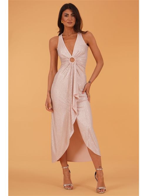 Abito elastico con strass Twenty Fourhaitch | NAVAGIOCIPRIA/ARGENTO