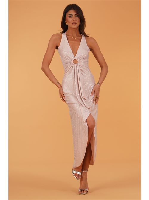 Abito elastico con strass Twenty Fourhaitch | NAVAGIOCIPRIA/ARGENTO