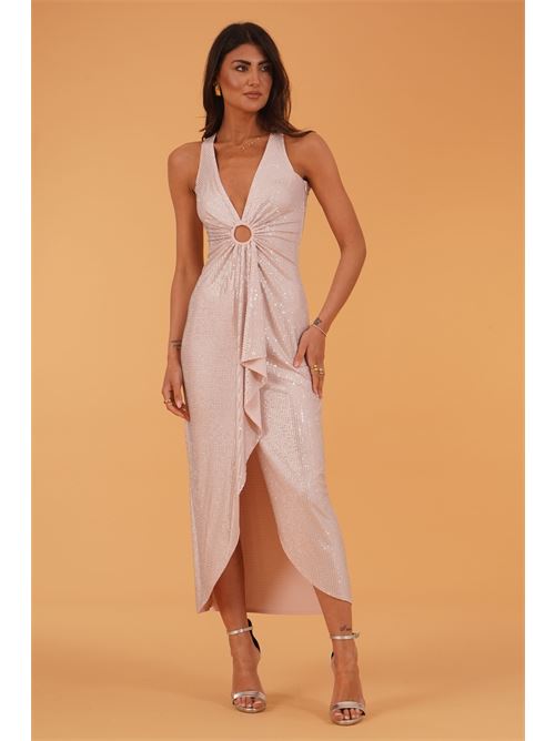 Abito elastico con strass Twenty Fourhaitch | NAVAGIOCIPRIA/ARGENTO