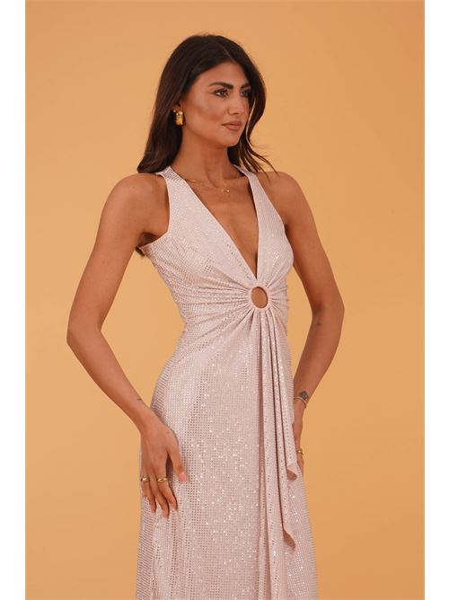 Abito elastico con strass Twenty Fourhaitch | NAVAGIOCIPRIA/ARGENTO