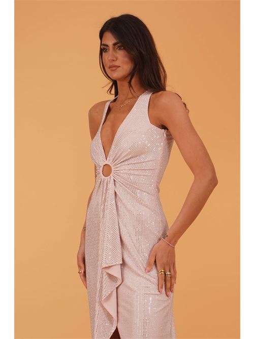 Abito elastico con strass Twenty Fourhaitch | NAVAGIOCIPRIA/ARGENTO