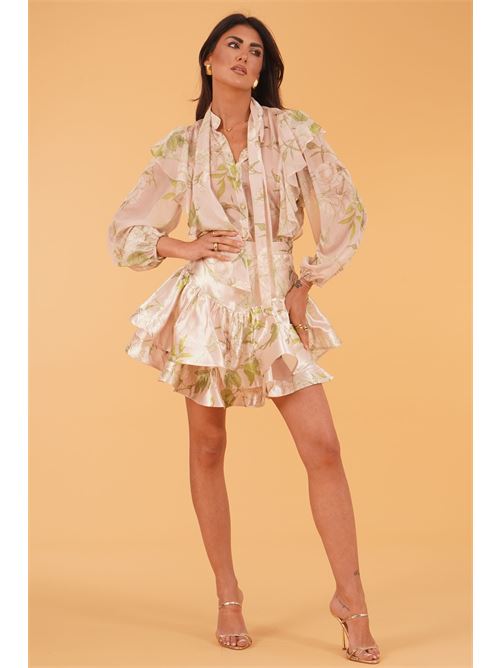 Camicia in georgette fantasia twins fantasy | T4853TBEIGE