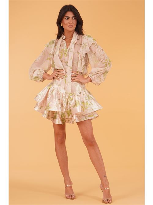 Camicia in georgette fantasia twins fantasy | T4853TBEIGE