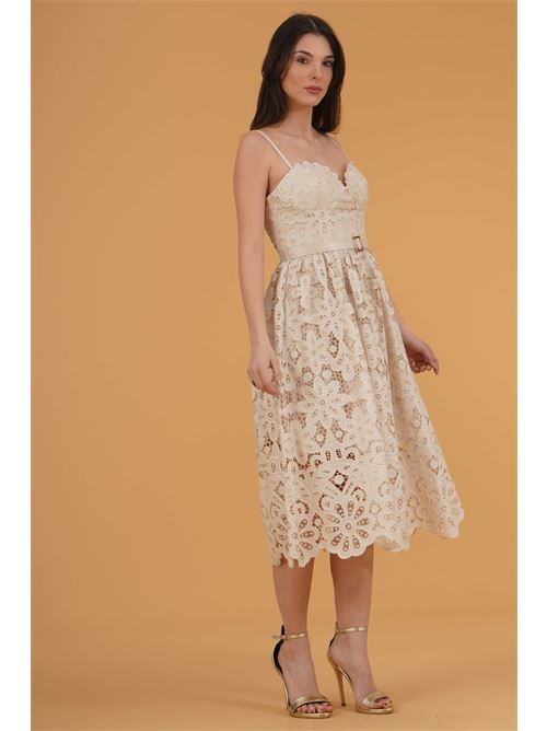 Abito in pizzo twins fantasy | T4859BEIGE