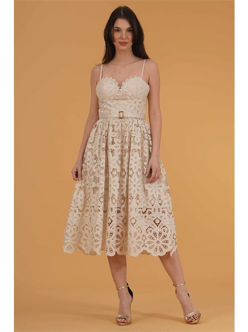 Abito in pizzo twins fantasy | T4859BEIGE