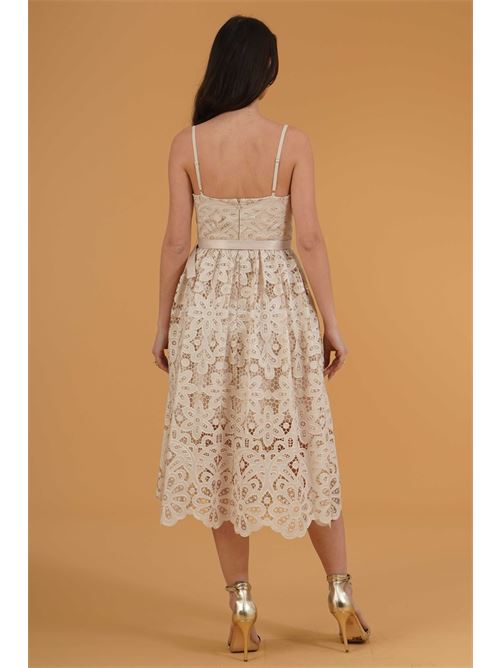 Abito in pizzo twins fantasy | T4859BEIGE