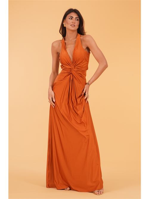 Abito lungo twins fantasy | T4884BROWN