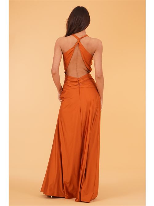 Abito lungo twins fantasy | T4884BROWN