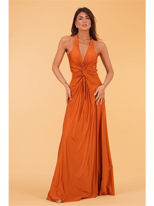 Abito lungo twins fantasy | T4884BROWN