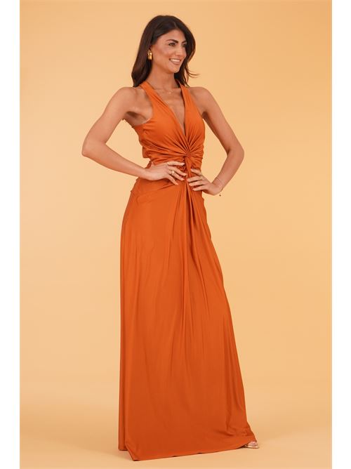 Abito lungo twins fantasy | T4884BROWN