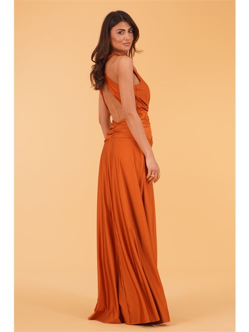 Abito lungo twins fantasy | T4884BROWN