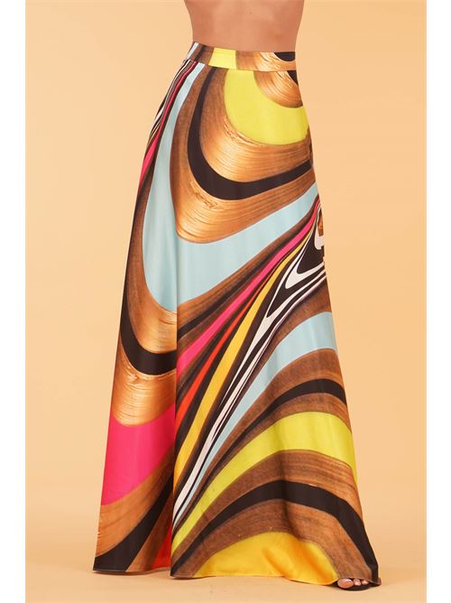 Gonna in raso fantasia twins fantasy | T4895GPRINT