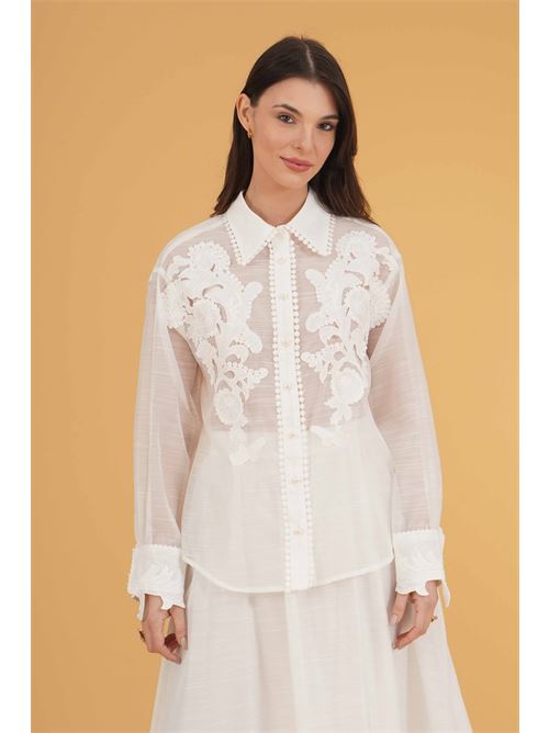 Camicia con ricamo twins fantasy | T4973TWHITE