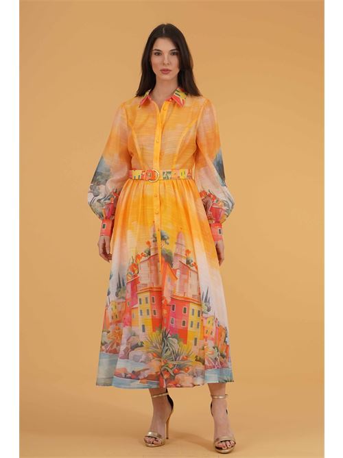 Abito chemisier  fantasia twins fantasy | T4994FANTASIA