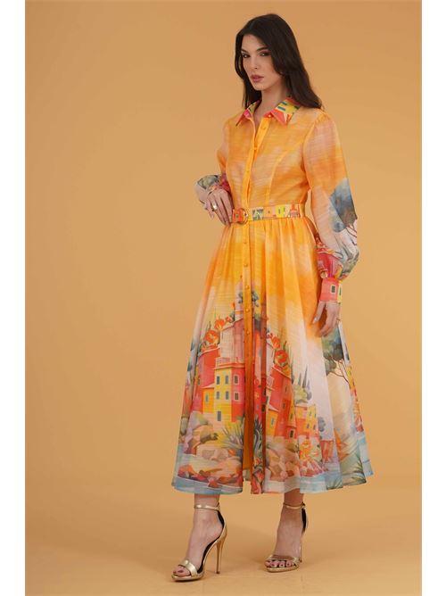 Abito chemisier  fantasia twins fantasy | T4994FANTASIA