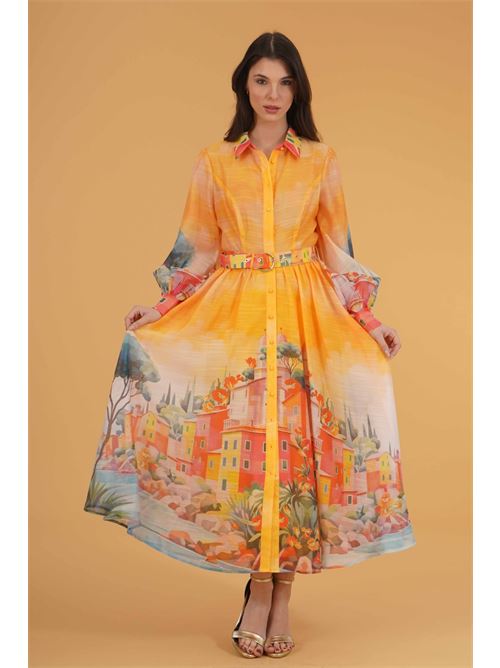 Abito chemisier  fantasia twins fantasy | T4994FANTASIA