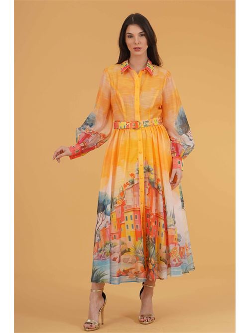 Abito chemisier  fantasia twins fantasy | T4994FANTASIA