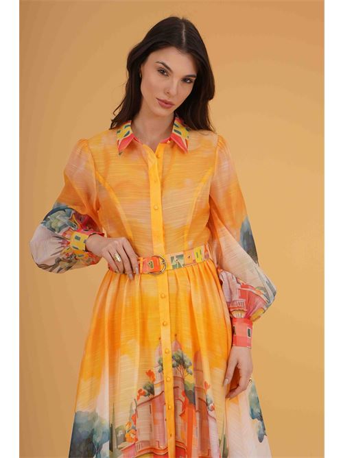 Abito chemisier  fantasia twins fantasy | T4994FANTASIA