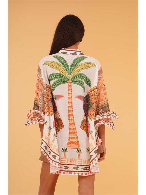 Maxicamicia in cotone fantasia U R INK | CHUYBIANCO/MULTICOLOR