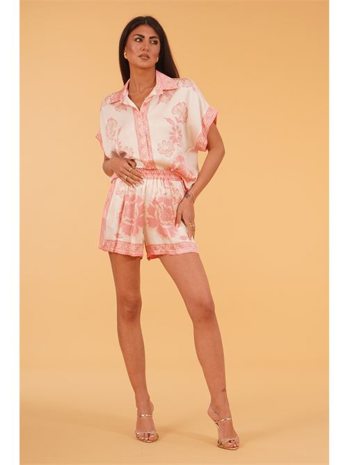 Camicia in viscosa e seta fantasia U R INK | MINASROSA