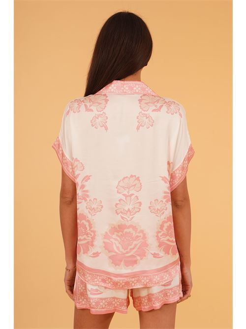 Camicia in viscosa e seta fantasia U R INK | MINASROSA