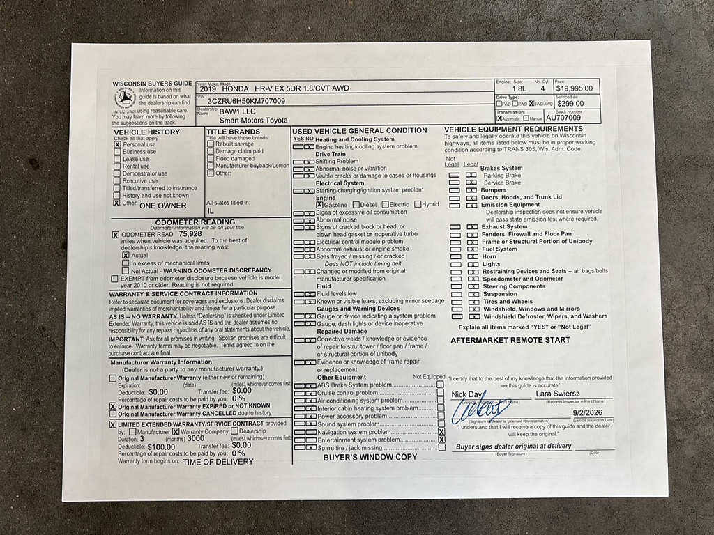 2019 Honda Hr-V Located at Smart Motors Toyota slide-image