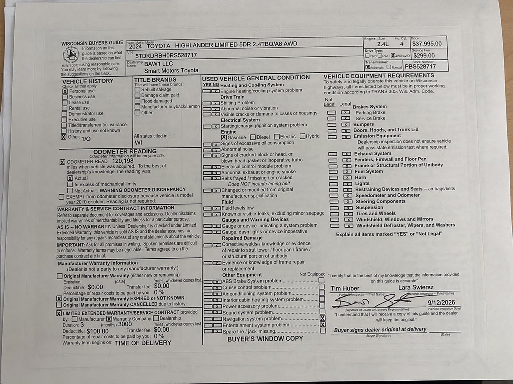 2024 Toyota Highlander Located at Smart Motors Toyota slide-image