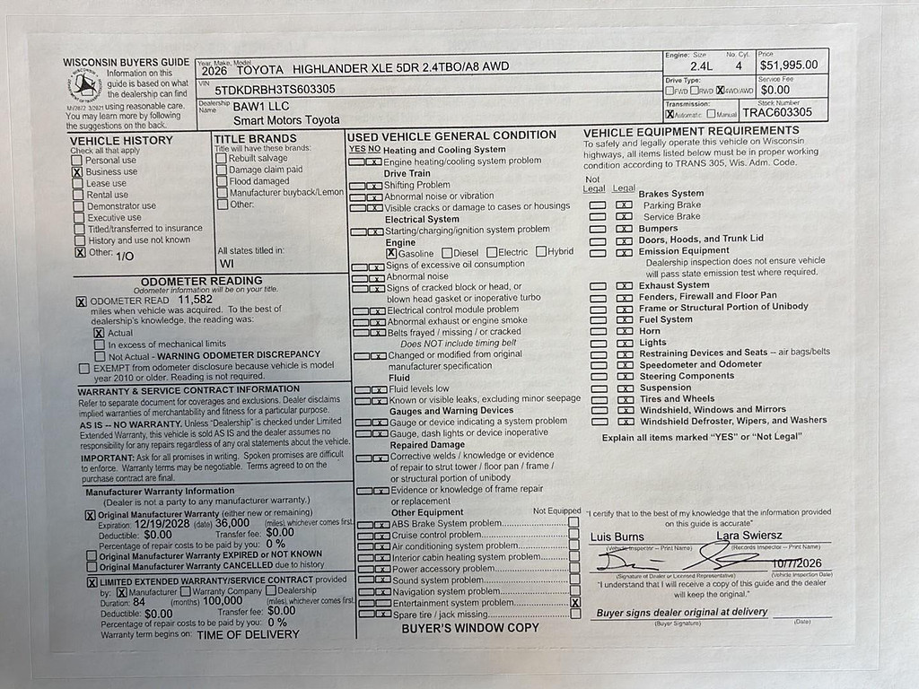 2026 Toyota Highlander Located at Smart Motors Toyota slide-image