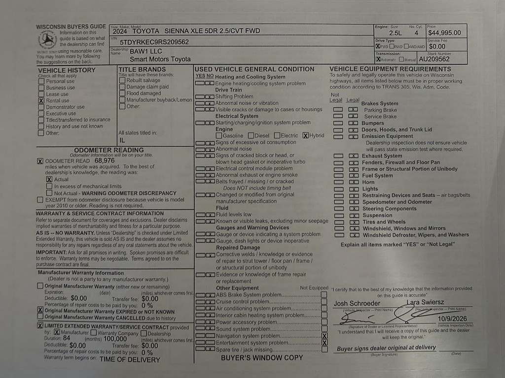 2024 Toyota Sienna Located at Smart Motors Toyota slide-image