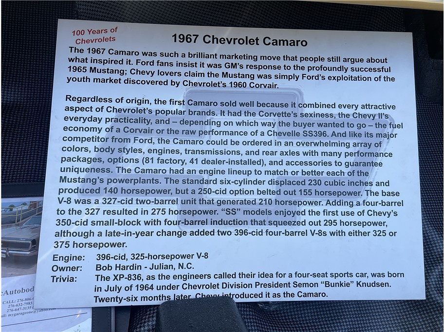 1967 Chevrolet Camaro Located at Hayes Autos Classic slide-image