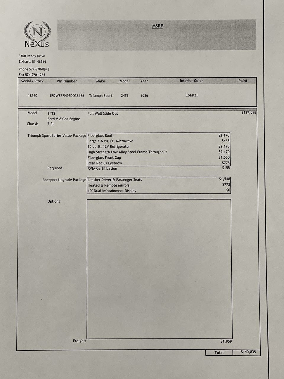 2026 NEXUS TRIUMPH SPORT 24TS