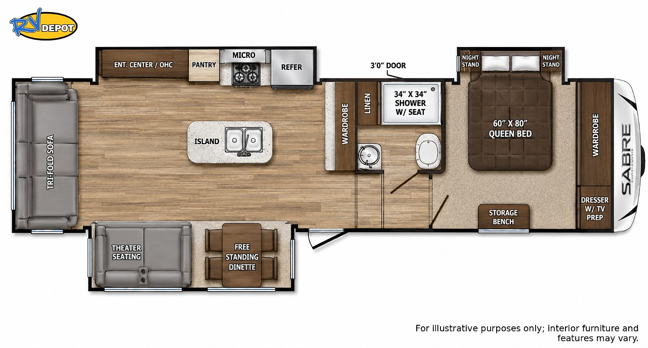 2016 FOREST RIVER SABRE 330CK