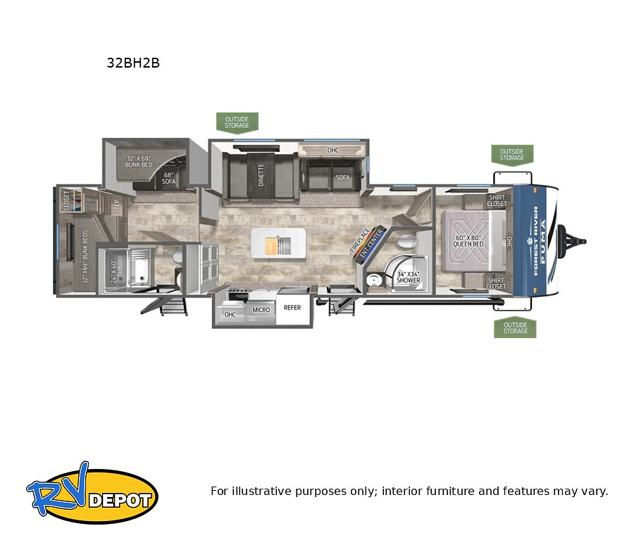 2023 FOREST RIVER PUMA 32BH2B