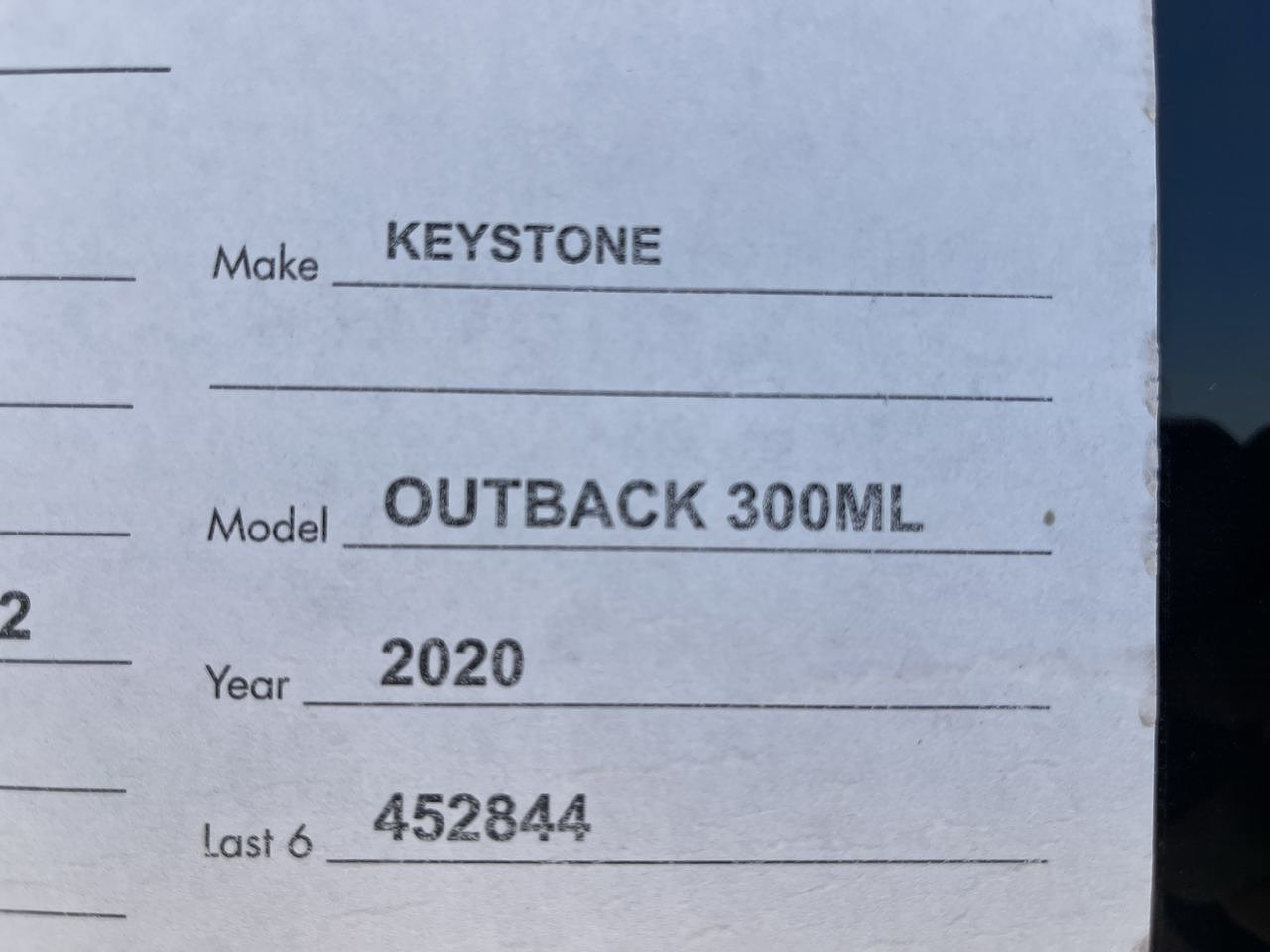 2020 KEYSTONE OUTBACK 300ML